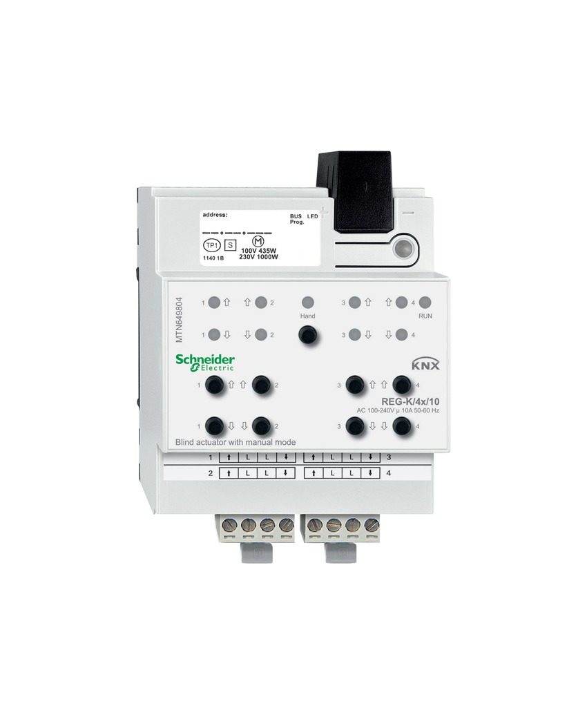 MTN649804_Schneider.jpg کنترلر هوشمند پرده 4 کاناله 230V AC با قابلیت کنترل دستی Schneider اشنایدر MTN649804